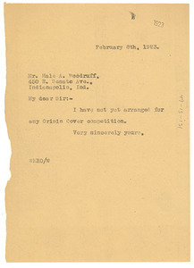 Letter from W. E. B. Du Bois to Hale A. Woodruff