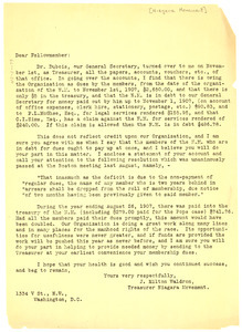 Circular Letter from J. Milton Waldron to Niagara Movement members