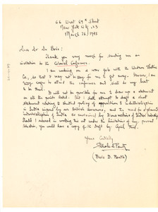 Letter from Bhola D. Panth to W. E. B. Du Bois