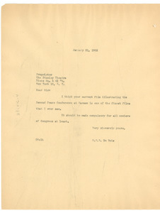 Letter from W. E. B. Du Bois to Stanley Theatre