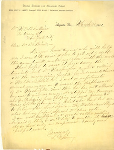 Letter from Lucy C. Laney to W. E. B. Du Bois
