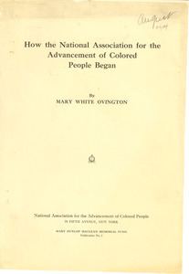 How the National Association for the Advancement of Colored People began