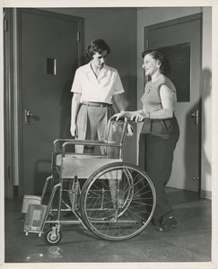 Genevieve Mitlitsky pushing her own wheelchair