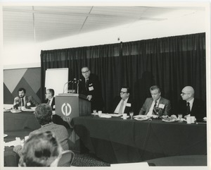 Harold W. McGraw, Jr. speaking at an ICD conference