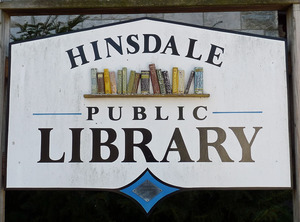 Hinsdale Public Library: library signage - Digital Commonwealth