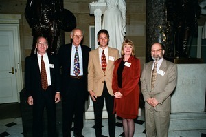 Congressman John W. Olver: with group of visitors to the capitol