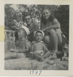David and Bernice Kahn with their sons Joel and Paul at Lake Winnipesaukee