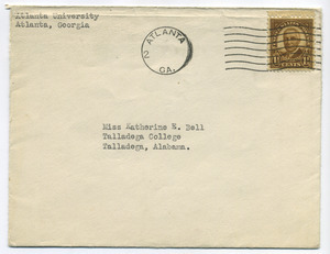 Letter from W. E. B. Du Bois to Katherine Bell