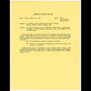 Summary of meeting with Action for Boston Community Development on October 20, 1961