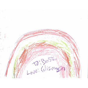 Card to Boston from a student in Stetsonville, Wisconsin
