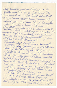 English translation of letter from Vincenzina Vanzetti to Tom O'Connor, December 17, 1962