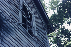 Northern eaves and window of Moon House in Moon Lot / Primmer Lot.