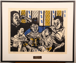 "Quiet Time," color wood block print, 1992