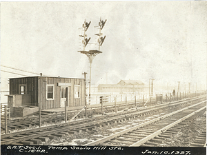 Temporary Savin Hill Station and platform