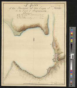 A sketch of the harbour at the Cape Slt: Nicola on the island of Hispaniola