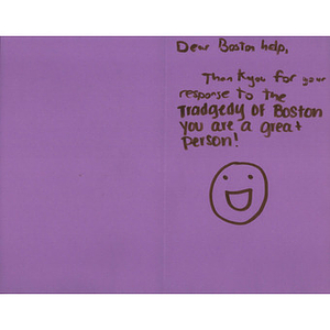 Card from Ward Melville High School