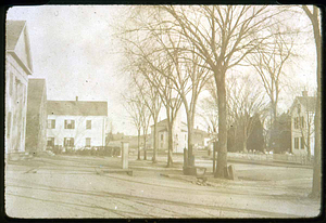 Saugus Center, in front of old Town Hall, Looking east towards the center, scales and water (?)