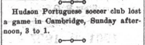 Hudson Portuguese v. Cambridge soccer game - Hudson News-Enterprise article
