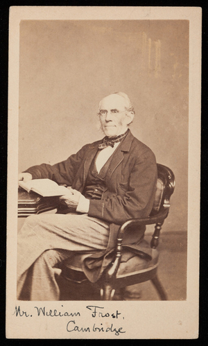 Studio portrait of Mr. William Frost, Boston, Mass., undated