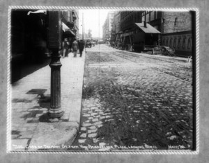 Curb on Tremont Street from Van Rensselaer Place, looking north, Boston, Mass., May 27, 1896
