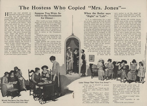 Hostess who copied Mrs. Jones, location unknown, 1923
