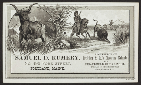 Price list for flavoring extracts, Samuel D. Rumery, No. 196 Fore Street, Portland, Maine, undated