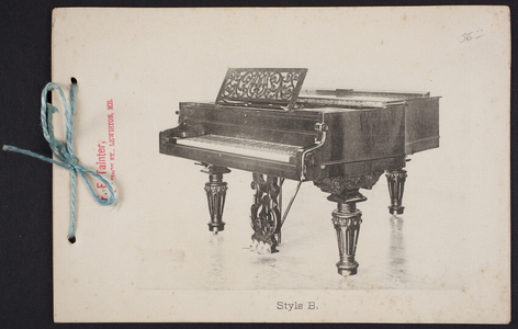 Style Catalog for Chickering & Sons Pianos, Chickering & Sons, 791 Tremont Street, Boston, Mass., undated