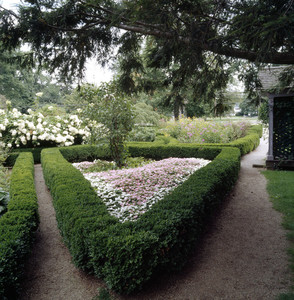 Gardens in bloom, Roseland Cottage, Woodstock, Conn.