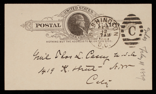 Admiral Silas Casey to Thomas Lincoln Casey, February 11, 1889