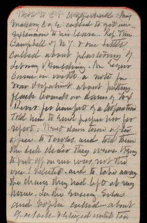 Thomas Lincoln Casey Notebook, November 1893-February 1894, 15, Wrote to C. P. Coggeshall
