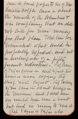 Thomas Lincoln Casey Notebook, November 1889-January 1890, 46, him to send paper to Sec of War