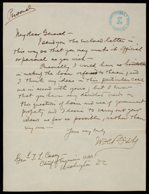 [William] H. Bixby to Thomas Lincoln Casey, April 8, 1893 - Digital ...