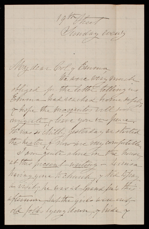 Alice W. Babcock to Thomas Lincoln Casey, October 8, 1883