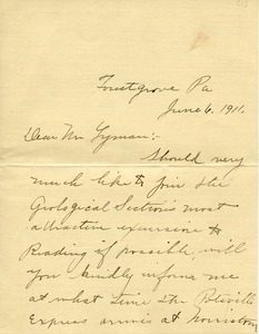 Letter from Anna K. Bewley to Benjamin Smith Lyman