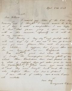 Letter from Benjamin Smith Lyman to William