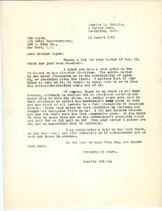 Letter from Charles L. Whipple to Bob Mayer