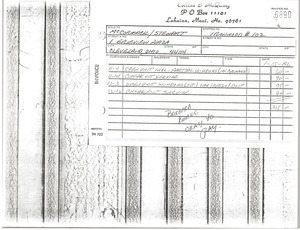 Collins and McQuary invoice