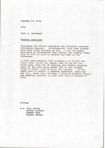 Memorandum from Mark H. McCormack to Maurice Bembridge file