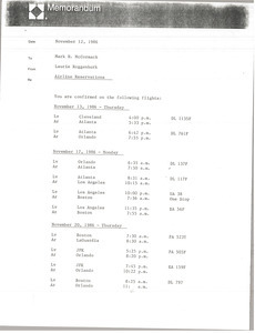 Memorandum from Laurie Roggenburk to Mark H. McCormack