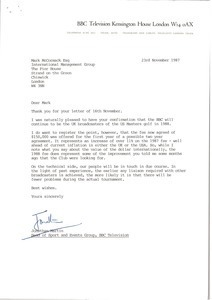 Letter from Jonathan Martin to Mark H. McCormack