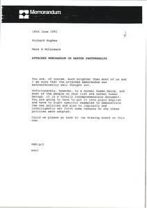 Memorandum from Mark H. McCormack to Richard Hughes