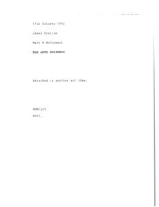 Memorandum from Mark H. McCormack to James Erskine