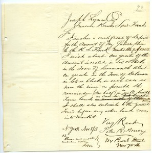 Letter from Peter B. Amory to Joseph Lyman