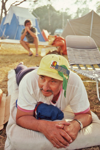 Bob Blake at the Vietnam Veteran hunger strikers' encampment