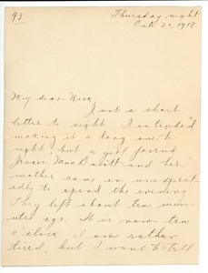 Letter from Letitia Crane to Frank F. Newth