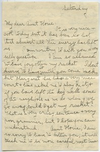 Letter from Anna Lyman to Florence Porter Lyman