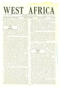 Fragment of West Africa newspaper volume 31, issue 1585