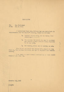 Memorandum from W. E. B. Du Bois to Atlanta University Registrar