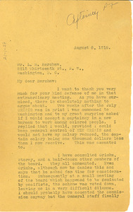 Letter from W. E. B. Du Bois to L. M. Hershaw