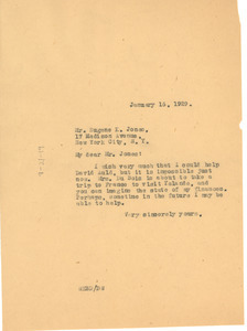 Letter from W. E. B. Du Bois to Eugene K. Jones